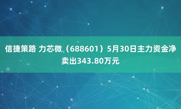 信捷策路 力芯微（688601）5月30日主力资金净卖出343.80万元