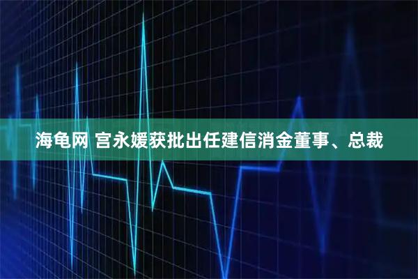 海龟网 宫永媛获批出任建信消金董事、总裁