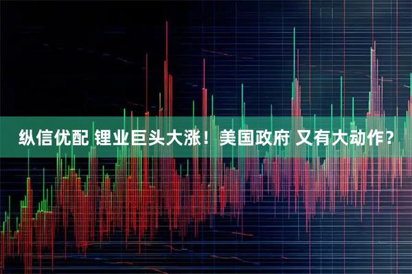 纵信优配 锂业巨头大涨！美国政府 又有大动作？